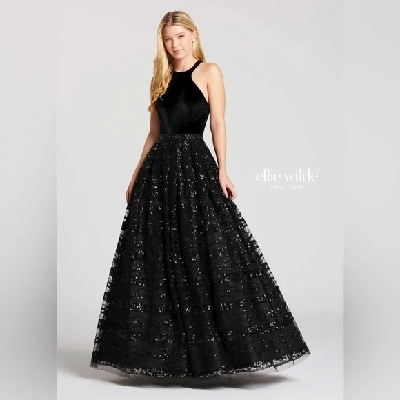 ellie wilde | Dresses | Black Ballgown Prom Dress With Sparkle